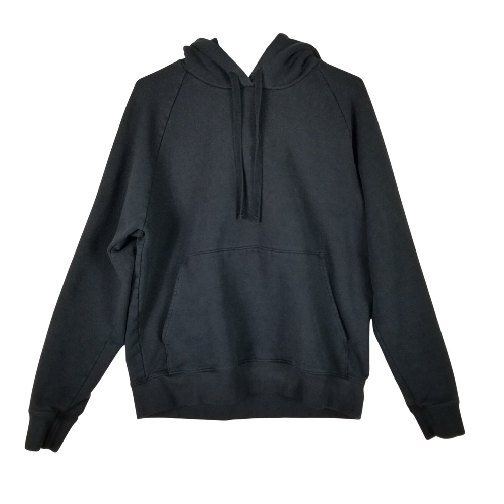 Brooklinen Hoodie Women Size M Black Modal Blend Loungewear Raglan Sleeve